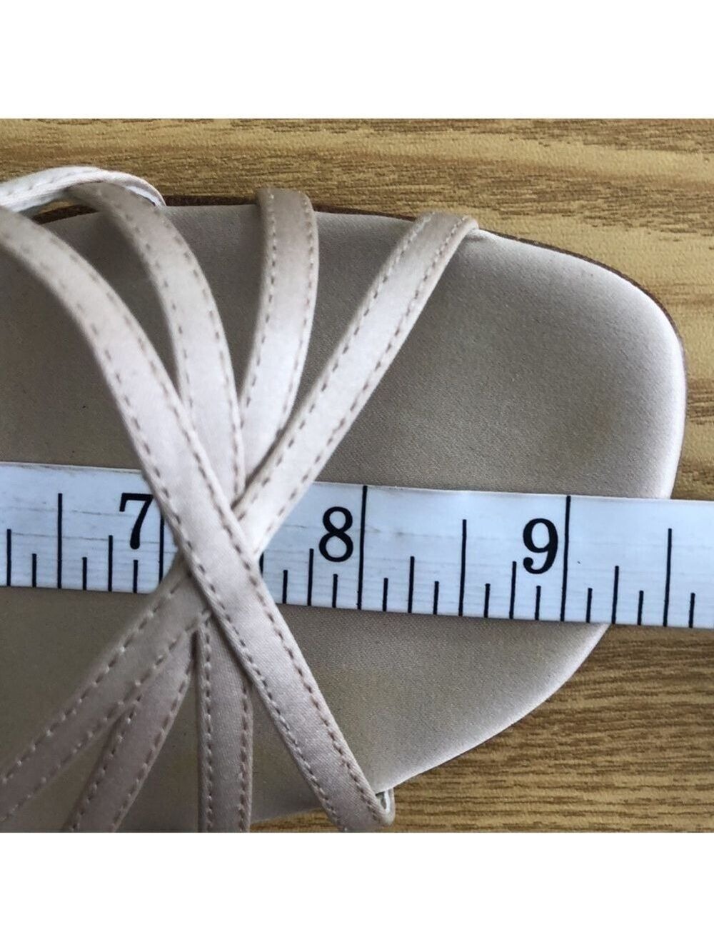 BP Nordstrom Lauren Strappy Sandal Ivory Beige Dressy Shoe Women's Size 6.5 - Picture 13 of 15